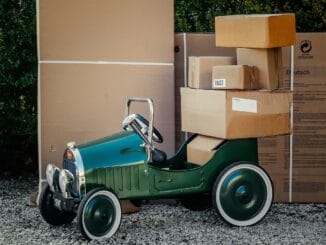 Toy car piled with moving boxes: GC moves of the week, general counsel and chief legal officer job changes