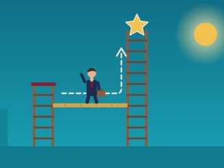 How to manage your in-house career: a lawyer crossing from a short ladder to a taller one